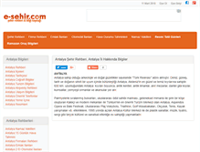 Tablet Screenshot of antalya.e-sehir.com